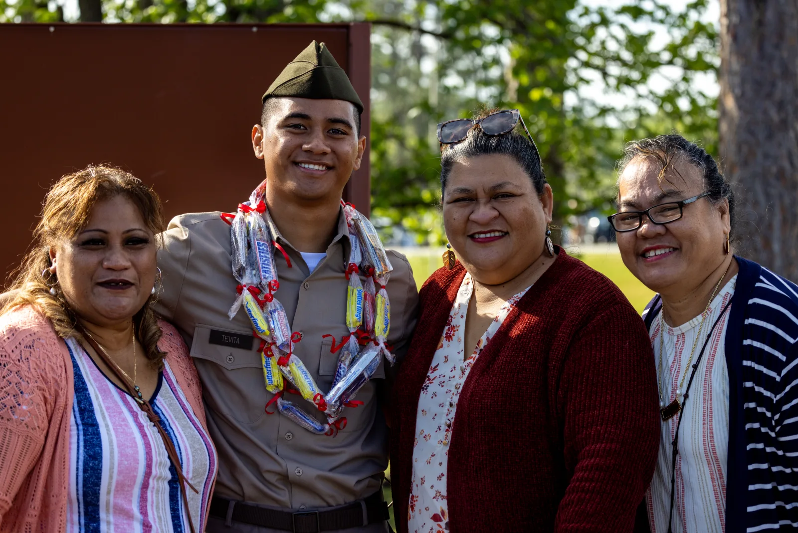 U.S. Army Soldiers and their families participate in the Turning Blue ceremony at Fort Benning, April 2023. U.S. Army photo via DVIDS.
